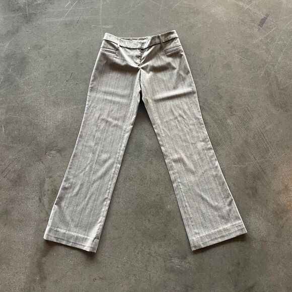 Y2k pinstripe grey office trousers size 2 - Picture 1 of 4